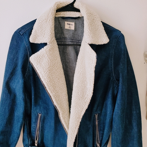 Denim x Sherpa Belted Moto Jacket - Picture 5 of 11